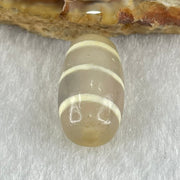 Natural Powerful Tibetan Old Oily Agate 3-Lines Dzi Bead Heavenly Master (Tian Zhu) 三行天诛 2.97g 19.0 by 10.1mm - Huangs Jadeite and Jewelry Pte Ltd