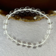 Natural Clear Quartz Bracelet 天然白水晶手链 18.56g 16.5cm 8.4mm 24 Beads - Huangs Jadeite and Jewelry Pte Ltd