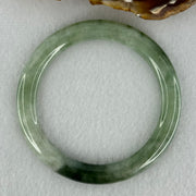 Type A Green with Dark Green  Piao Hua Jadeite Bangle Internal Diameter 51.0mm 25.68g 6.3 by 8.2mm (Slight Internal Line) - Huangs Jadeite and Jewelry Pte Ltd