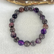 Good Grade Natural Blackcurrant Super 7 Beads Bracelet 22.74g 16cm 9.4mm 21 Beads - Huangs Jadeite and Jewelry Pte Ltd