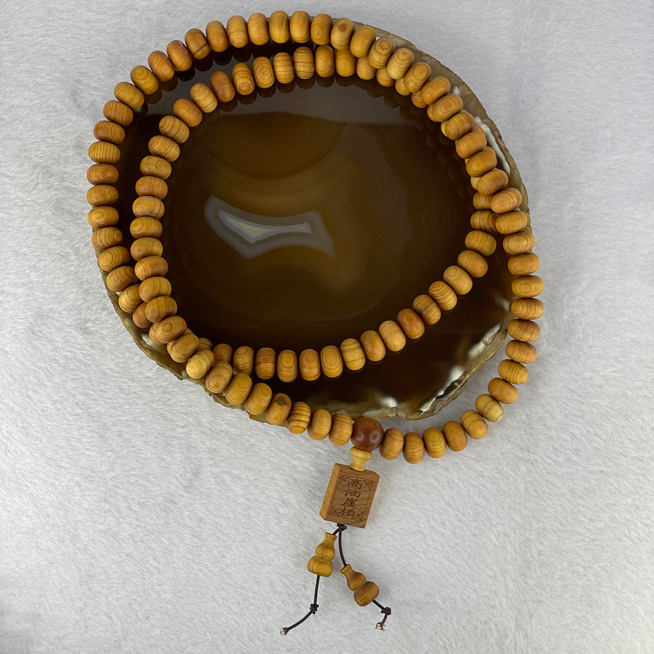 Natural High Oil Yabai 高油崖柏 Wood Beads Necklace 47.83g 11.2 mm 107 Beads - Huangs Jadeite and Jewelry Pte Ltd