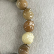 Natural Mixed Color Bodhi Beads in Paw Bracelet 20.26g 17cm 12.8mm 16 Beads - Huangs Jadeite and Jewelry Pte Ltd