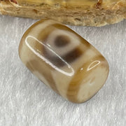 Natural Powerful Tibetan Old Oily Agate 3 Eyes Dzi Bead Heavenly Master (Tian Zhu) 三眼天诛 3.50g 16.0 by 11.0mm - Huangs Jadeite and Jewelry Pte Ltd