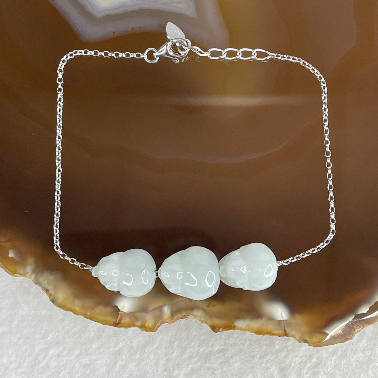 Type A Near-White with Pale Blue Jadeite Teardrop Pendant | Solid S925 Sterling Silver Setting | Statement "Glacial Drop" Fine Jewelry Talisman (8.42g 12.5x11.0x11.1mm 16-18cm)