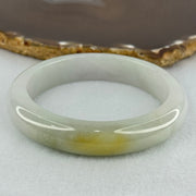 Type A Faint Lavender and Faint Green with Yellow Patches Jadeite Bangle Internal Diameter 58.2mm 67.56g 13.3 by 9.0mm (Internal Line) - Huangs Jadeite and Jewelry Pte Ltd