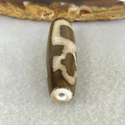 Natural Powerful Tibetan Old Oily Agate Cai Shen Dzi Bead Heavenly Master (Tian Zhu) 财神长天珠 9.35g 39.5 by 12.1mm - Huangs Jadeite and Jewelry Pte Ltd