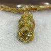 Above Average Grade Natural Golden Rutilated Quartz Pixiu Charm for Bracelet 天然金发水晶貔貅 13.38g 33.5 by 17.9 by 13.2mm - Huangs Jadeite and Jewelry Pte Ltd