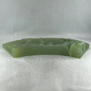 Natural Semi Icy Green Serpentine 3 Seals with Double Whales on Shan Shui with Stone Stand Display  3,486.0g 326.0 by 50.0 by 210.0mm - Huangs Jadeite and Jewelry Pte Ltd