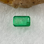 Natural Colombia Vivid Green Emerald (Beryl) Cut-Cornered Rectangular Step cut 0.48ct 5.9 by 3.6 by 2.3mm - Huangs Jadeite and Jewelry Pte Ltd