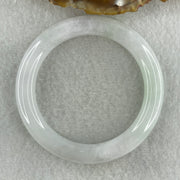 Type A Natural Jelly White to Faint Lavender Faint Green Jadeite Bangle 42.59g Inner Diameter 50.6mm 9.4 by 9.2mm (Slight Internal Lines) - Huangs Jadeite and Jewelry Pte Ltd