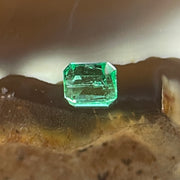 Natural Colombia Vivid Green Emerald (Beryl) Cut-Cornered Rectangular Step cut 0.08ct 2.7 by 2.0 by 1.8mm - Huangs Jadeite and Jewelry Pte Ltd