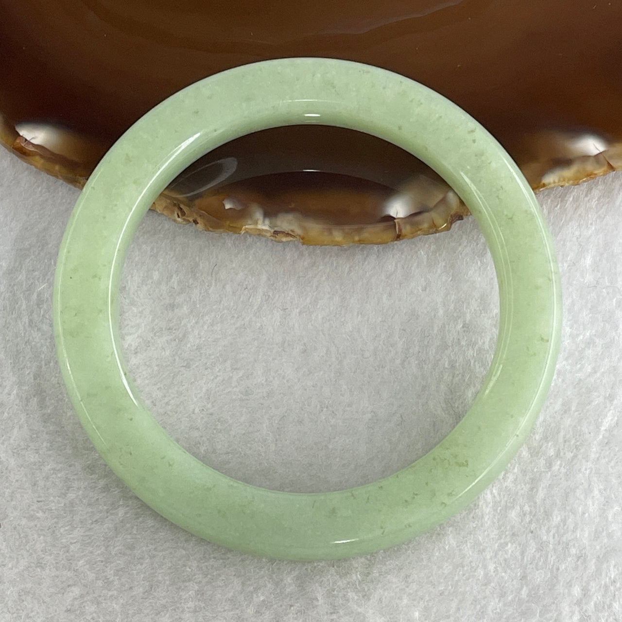Natural Green Aventurine Bangle 48.11g Inner Diameter 58.4mm 9.8 by 10.0mm (Close to Perfect) - Huangs Jadeite and Jewelry Pte Ltd