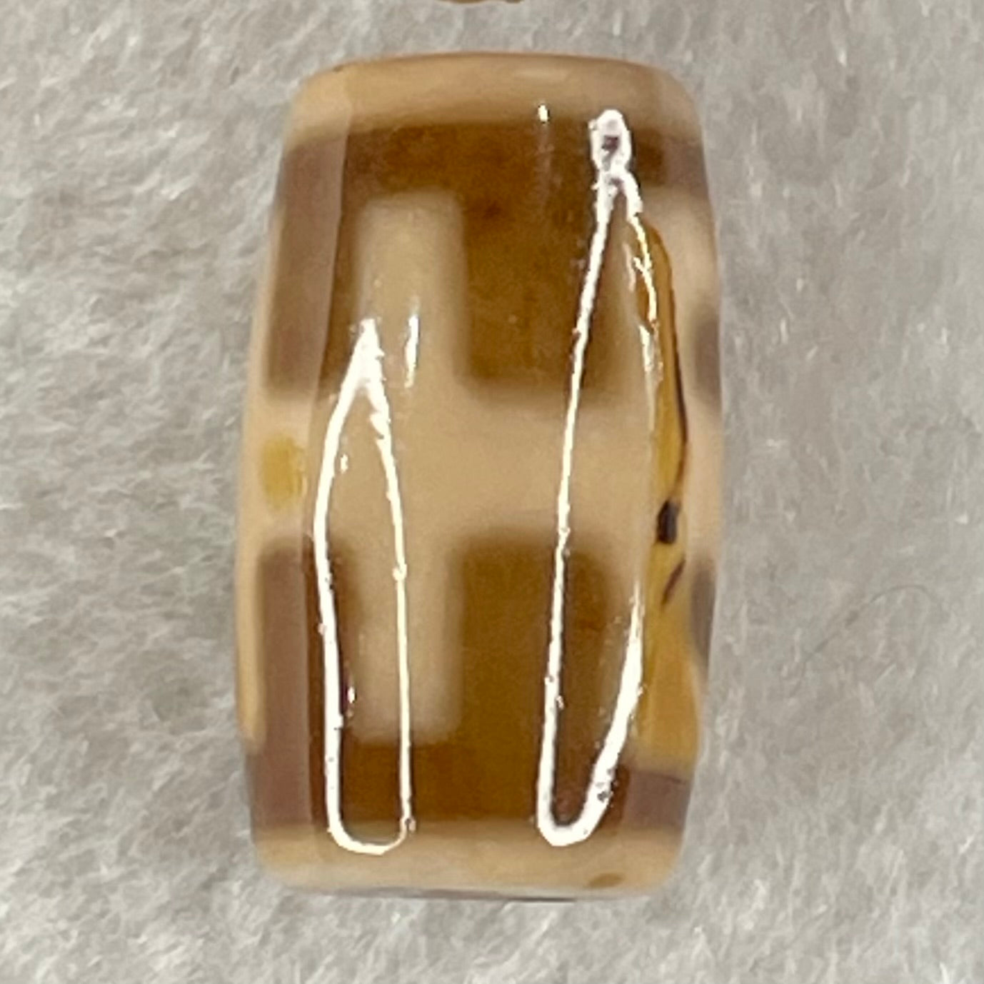 Natural Powerful Tibetan Old Oily Agate Patina Guiren Tairen Human Dzi Bead Totem Amulet Heavenly Master (Tian Zhu) 贵人天诛 4.67g 19.9 by 11.7mm - Huangs Jadeite and Jewelry Pte Ltd