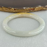 Type A Faint Green Lavender with Yellow Jadeite Bangle Internal Diameter 54.6mm 34.4580g 8.2 by 8.2mm (Very Slight Internal Line) - Huangs Jadeite and Jewelry Pte Ltd