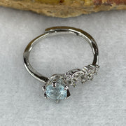 Natural Blue Aquamarine Ring 1.82g 4.6 by 3.5mm (Adjustable Size) - Huangs Jadeite and Jewelry Pte Ltd