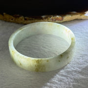 Type A Light Lavender Green and Brown Patches Jadeite Bangle 29.91g Internal Diameter 52.4mm 12.6 by 4.2mm (Very Slight Internal Line) - Huangs Jadeite and Jewelry Pte Ltd