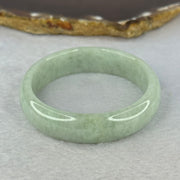 Type A Light Green Jadeite Oval Bangle 32.96g Internal Diameter 51.4mm 13.1 by 6.9mm (Very Slight External Rough) - Huangs Jadeite and Jewelry Pte Ltd