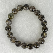 Natural Black Auralite Quartz Beads Bracelet 31.94g 17cm 10.9mm 19 Beads - Huangs Jadeite and Jewelry Pte Ltd
