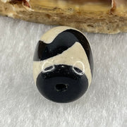 Natural Powerful Tibetan Old Oily Agate Tiger Tooth Daluo Dzi Bead Heavenly Master (Tian Zhu) 2.75g 13.7 by 11.2mm - Huangs Jadeite and Jewelry Pte Ltd
