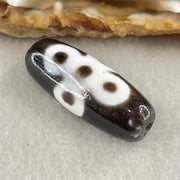 Natural Powerful Tibetan Old Oily Agate 5 Eyes Lightning Dzi Bead Heavenly Master (Tian Zhu) 五眼闪电天珠 5.50g 29.0 by 11.0mm - Huangs Jadeite and Jewelry Pte Ltd
