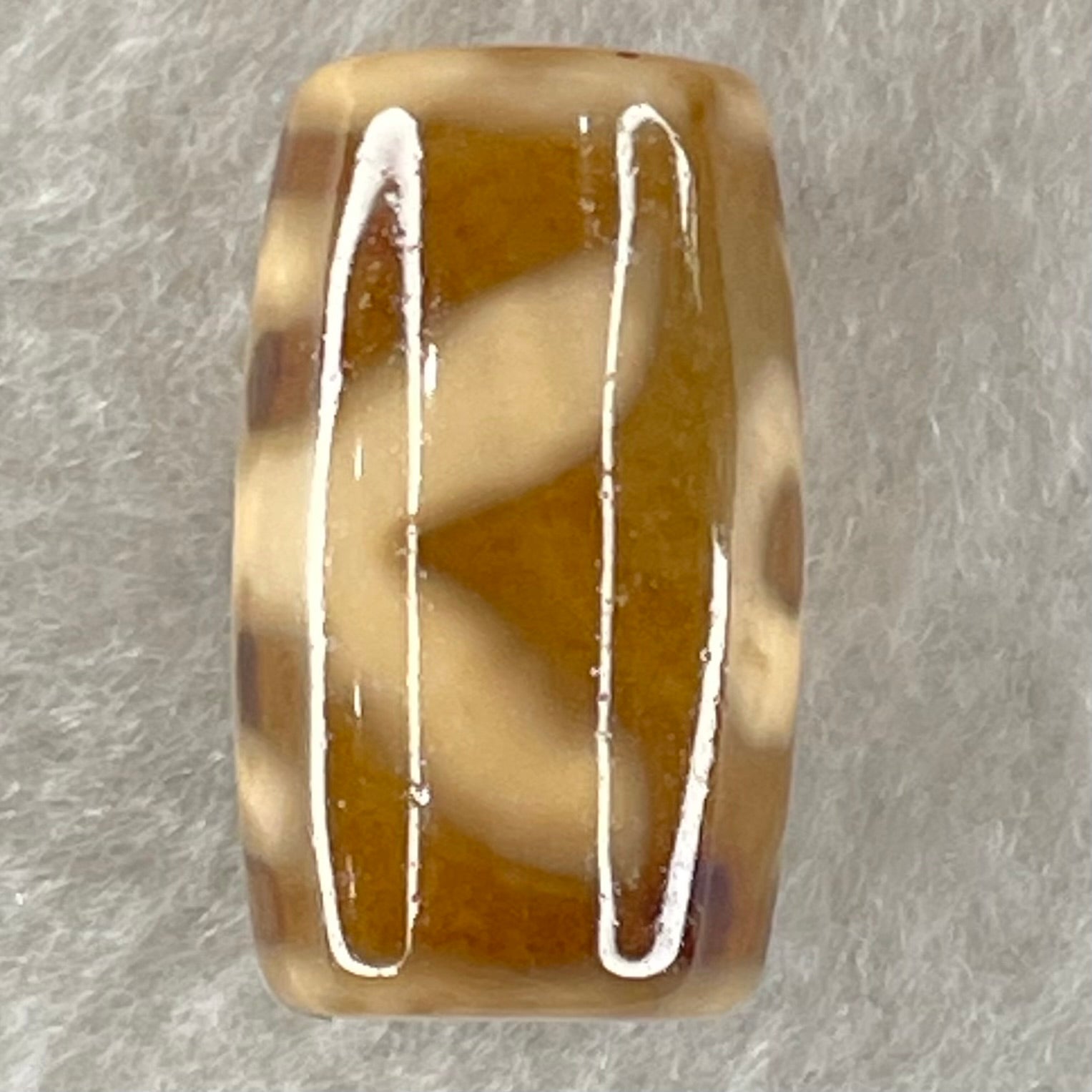 Natural Powerful Tibetan Old Oily Agate Patina Guiren Tairen Human Dzi Bead Totem Amulet Heavenly Master (Tian Zhu) 贵人天诛 4.77g 19.6 by 11.8mm - Huangs Jadeite and Jewelry Pte Ltd