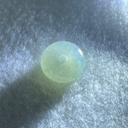 Type A Semi Icy Light Green Lavender With Wuji Grey Spots Jadeite Ping An Kou Charm/Pendant 2.96g 14.7 by 6.7mm - Huangs Jadeite and Jewelry Pte Ltd