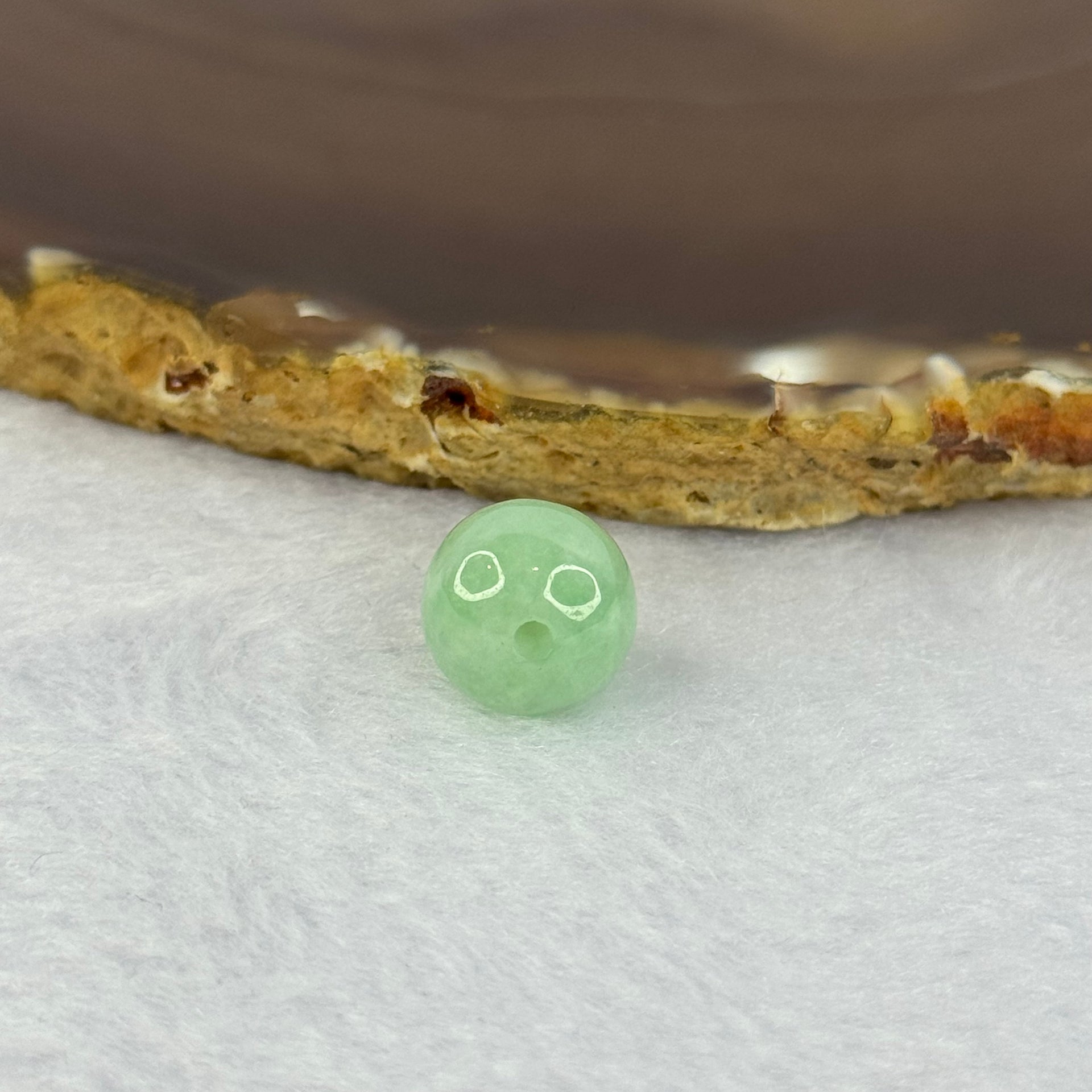 Type A Green Jadeite Bead for Bracelet/Necklace 2.47g 11.4mm - Huangs Jadeite and Jewelry Pte Ltd