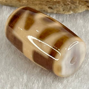 Natural Powerful Tibetan Old Oily Agate Patina Guiren Tairen Human Dzi Bead Totem Amulet Heavenly Master (Tian Zhu) 贵人天诛 4.80g 20.2 by 11.7mm - Huangs Jadeite and Jewelry Pte Ltd