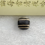 Tibetan Old 4 Lines Round Agate Dzi Bead 3.92g 14.0 by 13.9mm - Huangs Jadeite and Jewelry Pte Ltd