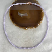 Good Grade Type A Full Lavender Jadeite Beads Necklace 44.65g 64cm 6.1mm 108 Beads - Huangs Jadeite and Jewelry Pte Ltd