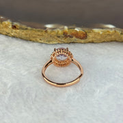 Natural Morganite in 925 Sliver in Rose Gold Colour Ring (Adjustable Size) 2.37g 7.9 by 6.0mm - Huangs Jadeite and Jewelry Pte Ltd