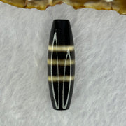 Natural Powerful Tibetan Old Oily Agate 3-Lines Dzi Bead Heavenly Master (Tian Zhu) 8.03g 38.9 by 12.0mm - Huangs Jadeite and Jewelry Pte Ltd