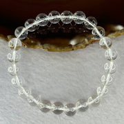 Natural Clear Quartz Bracelet 天然白水晶手链 18.71g 16.5cm 8.4mm 24 Beads - Huangs Jadeite and Jewelry Pte Ltd