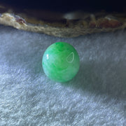 Certified Natural Type A Apple Green Jadeite Lulutong Charm Pendant 3.97g 12.8 by 13.1mm - Huangs Jadeite and Jewelry Pte Ltd