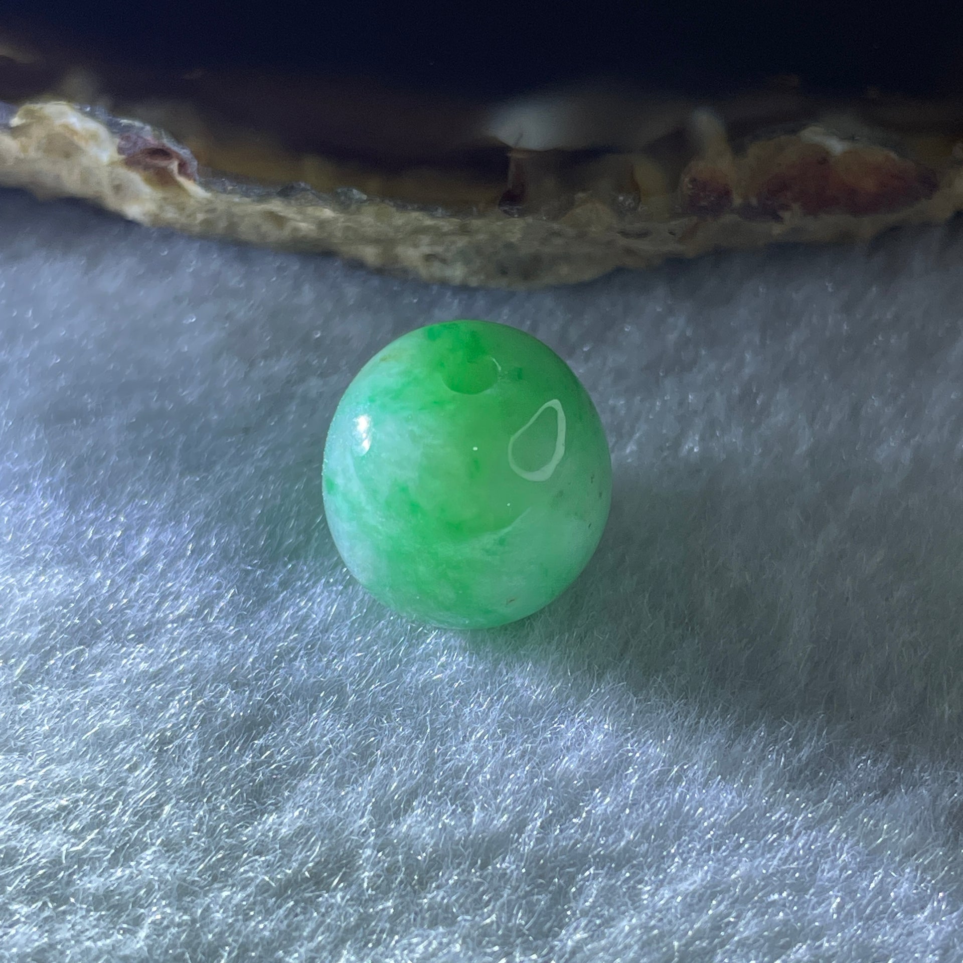 Certified Natural Type A Apple Green Jadeite Lulutong Charm Pendant 3.97g 12.8 by 13.1mm - Huangs Jadeite and Jewelry Pte Ltd