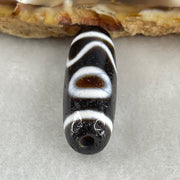 Natural Powerful Tibetan Old Oily Agate Sky Door Serenity 1 Eye Dzi Bead Heavenly Master (Tian Zhu) 一眼天诛 4.52g 28.8 by 10.3mm - Huangs Jadeite and Jewelry Pte Ltd