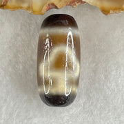 Natural Powerful Tibetan Old Oily Agate Double Bodhi Tree Bead Heavenly Master (Tian Zhu) 2.79g 20.0 by 9.4mm - Huangs Jadeite and Jewelry Pte Ltd