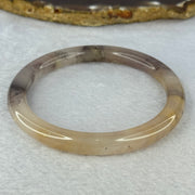 Transparent Purple Peach Yellow Quartzite Jade Bangle 天山水沫玉手镯 Inner Diameter 59.6mm 29.96g 8.4 by 8.4mm - Huangs Jadeite and Jewelry Pte Ltd