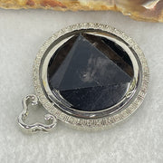 Natural Hypersthene in Stainless Steel Pendant 23.93g 25.0 by 9.4mm - Huangs Jadeite and Jewelry Pte Ltd