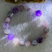 Natural Super 7 Beads Bracelet 32.42g 17.5cm 10.8mm 19 Beads - Huangs Jadeite and Jewelry Pte Ltd