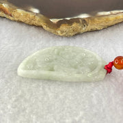 Type A Faint Green Lavender Dragon Half Heart Pendant 11.35g 40.0 by 23.9 by 4.7mm - Huangs Jadeite and Jewelry Pte Ltd