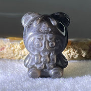 Black Obsidian Labubu Charm Display 14.77 by 28.8 by 21.9 by 19.3mm - Huangs Jadeite and Jewelry Pte Ltd