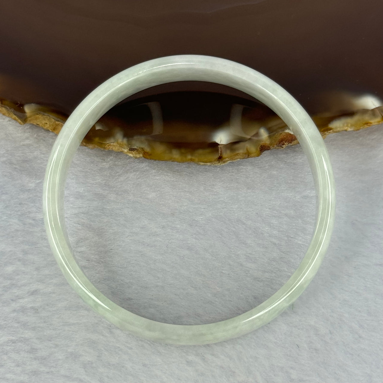 Type A Light Green Jadeite Bangle 20.92g Internal Diameter 52.5mm 11.3 by 3.9mm (Internal Line) - Huangs Jadeite and Jewelry Pte Ltd