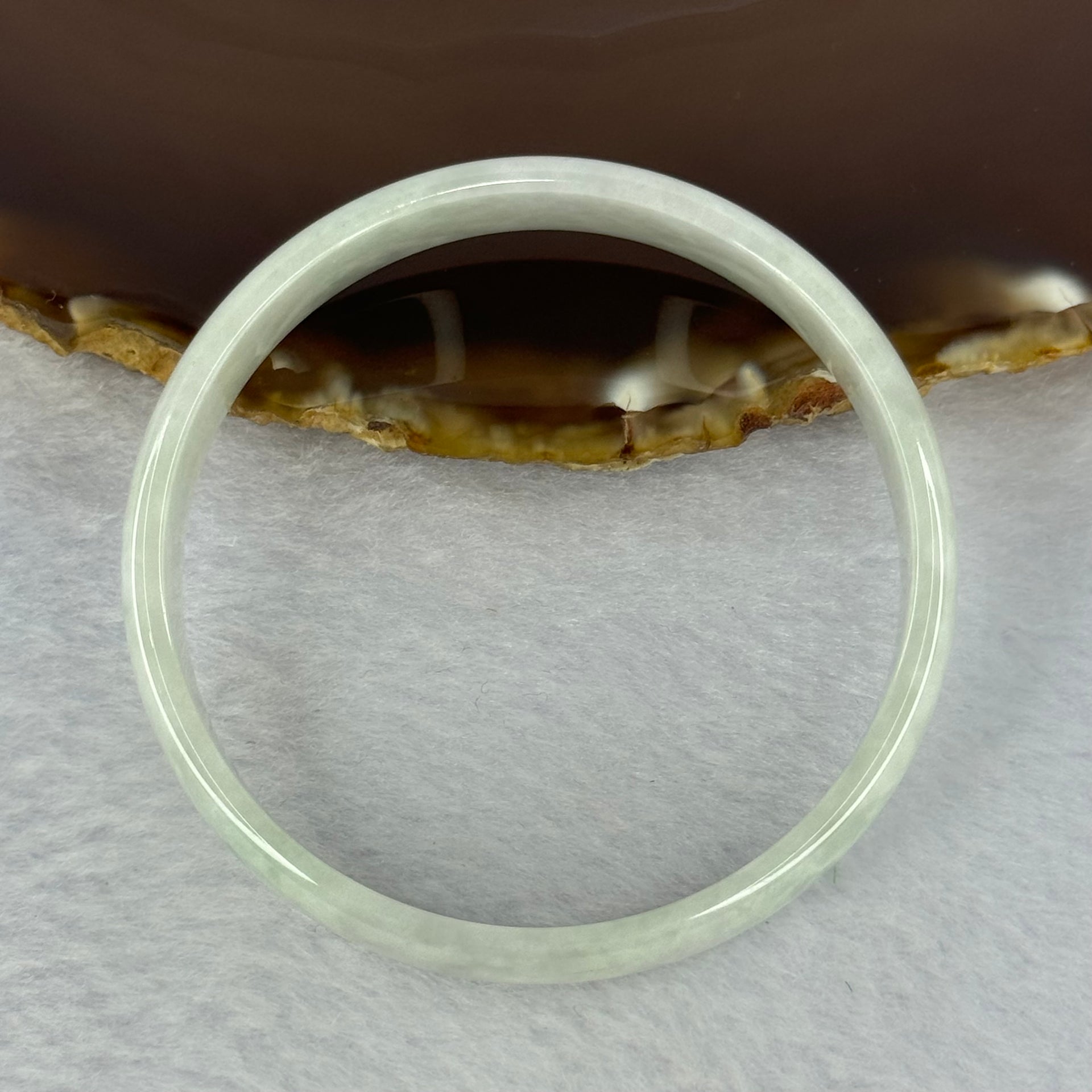 Type A Light Green Jadeite Bangle 20.92g Internal Diameter 52.5mm 11.3 by 3.9mm (Internal Line) - Huangs Jadeite and Jewelry Pte Ltd