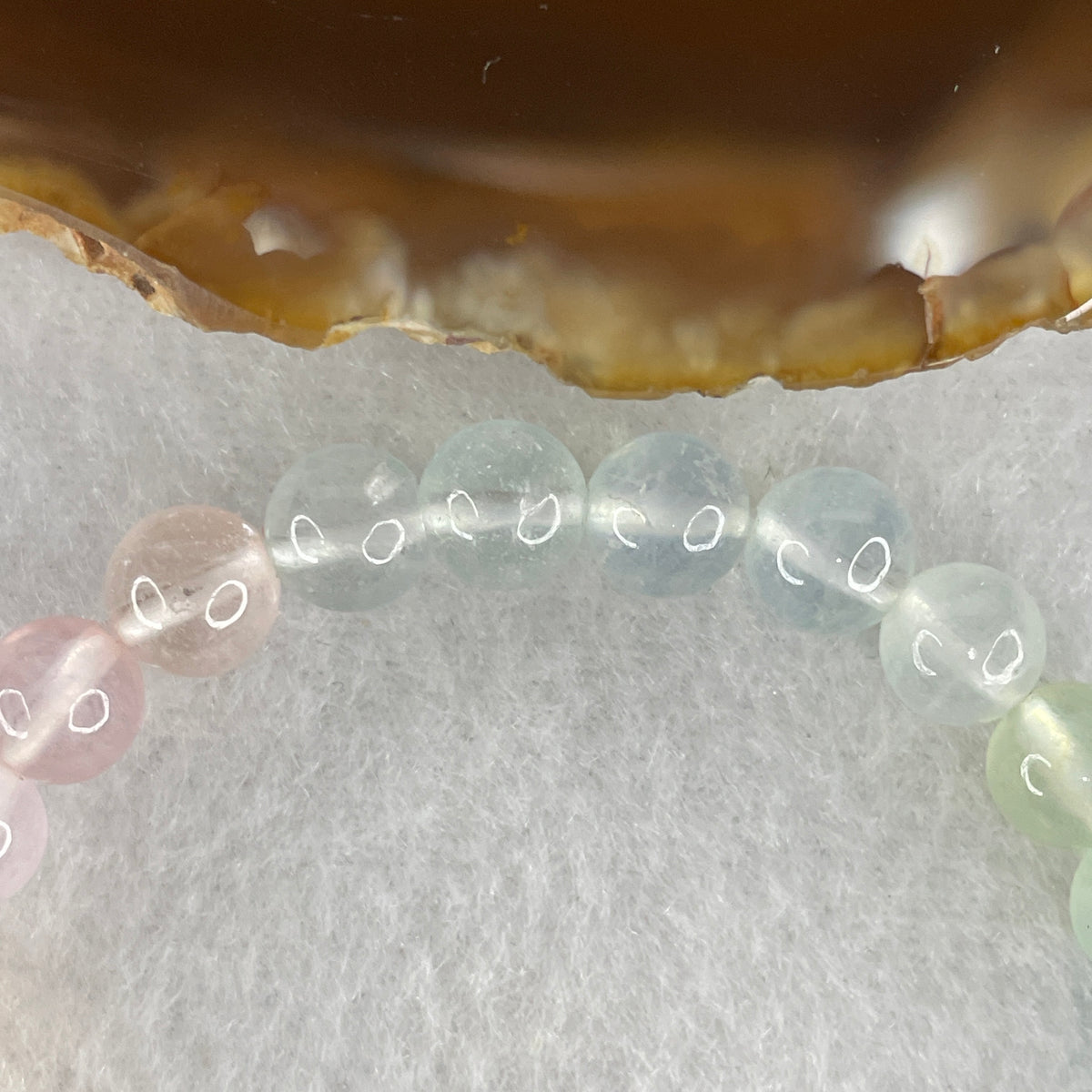 Very Very High Grade Natural Morganite Beads Bracelet | 7.3mm Pastel Divine Love Amulet (13.14g | 15.5cm Wrist | 26 Beads)