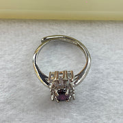 Natural Ruby in S925 Sliver Ring (Adjustable Size) 2.53g 5.8 by 4.4 by 2.8mm - Huangs Jadeite and Jewelry Pte Ltd