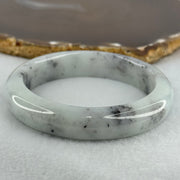 Type A Faint Green Lavender with Back Patches Jadeite Bangle Internal Diameter 56.7mm 67.39g  13.4 by 10.0mm (Very Slight Internal Lines) - Huangs Jadeite and Jewelry Pte Ltd