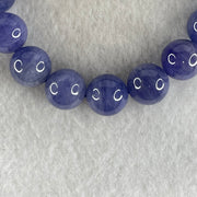 Above Average Grade Natural Blue Tanzanite Beads Bracelet 39.01g 16.5cm 10.6mm 19 Beads - Huangs Jadeite and Jewelry Pte Ltd