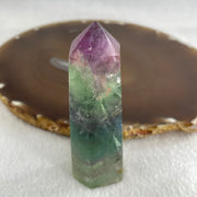Natural Green and Purple Fluorite Quartz Tower Display 86.18g 81.2 by b27.3. by 22.1mm - Huangs Jadeite and Jewelry Pte Ltd