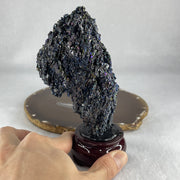 Natural-Black-Moissanite-Rough-Display-with-Wooden-Stand-367.75g-79.0-by-77.0-by-145.8mm